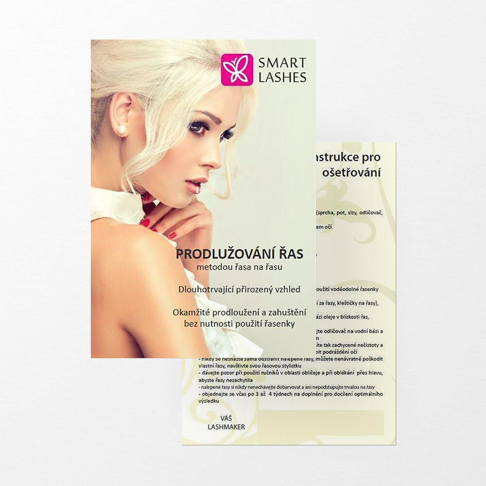 Leták pro zákaznice - A6 - 50 ks | Smart Lashes