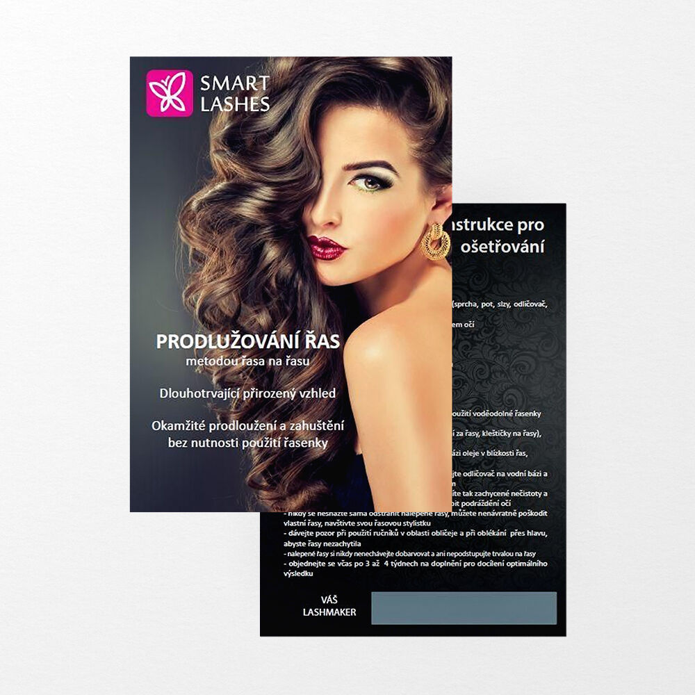 Leták pro zákaznice - A6 - 50 ks | Smart Lashes