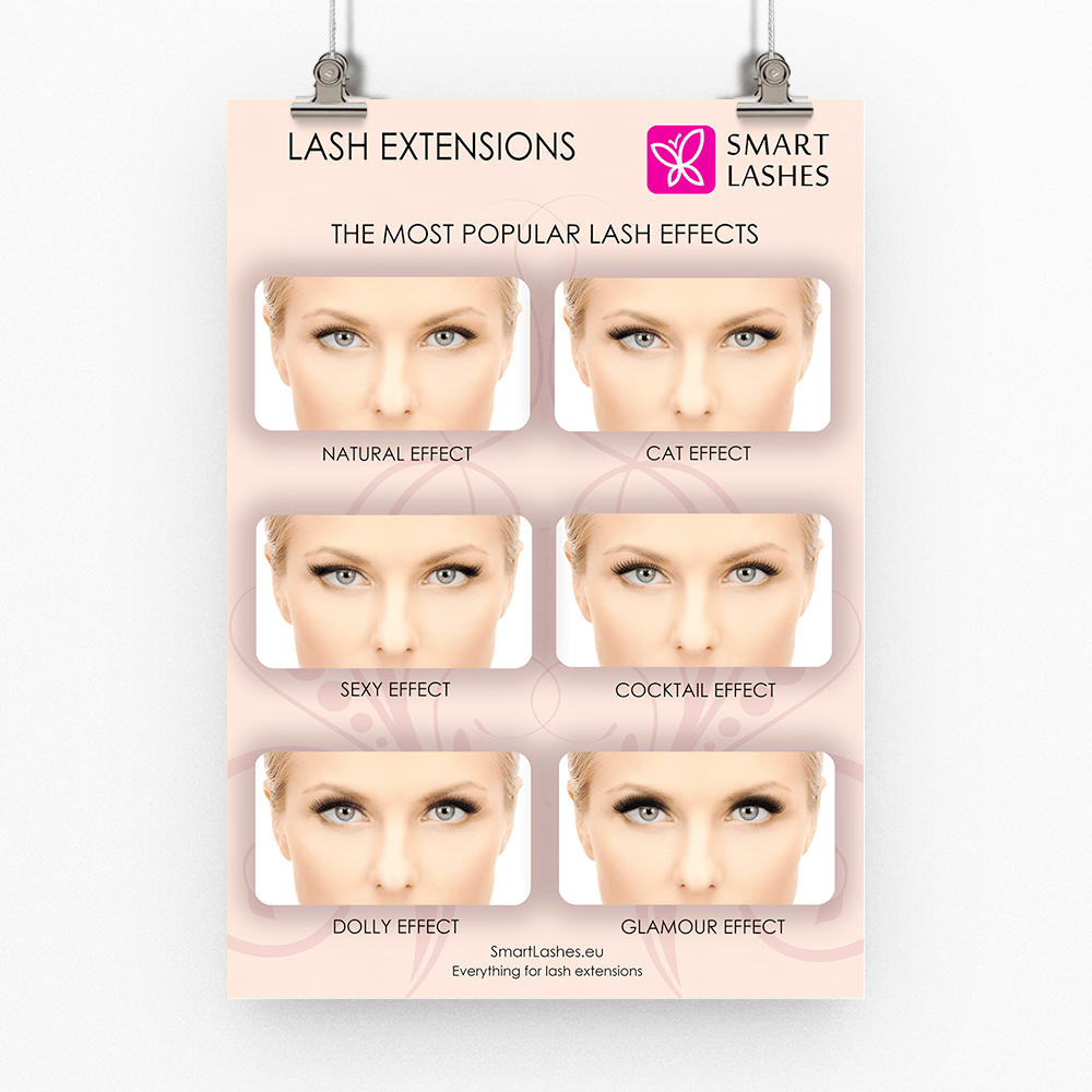 Poster Lash Effects - light - A3 | Smart Lashes