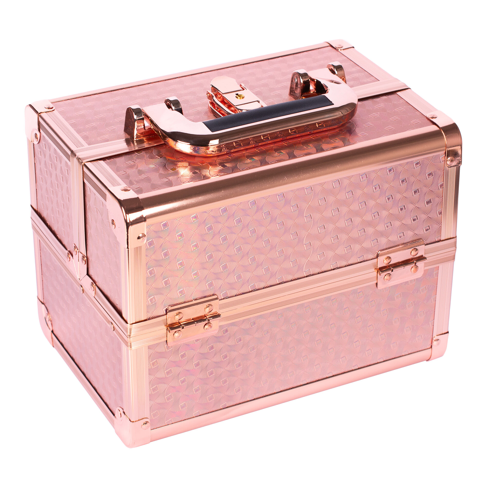 Rozkládací kosmetický kufřík - Fiona - rosegold
