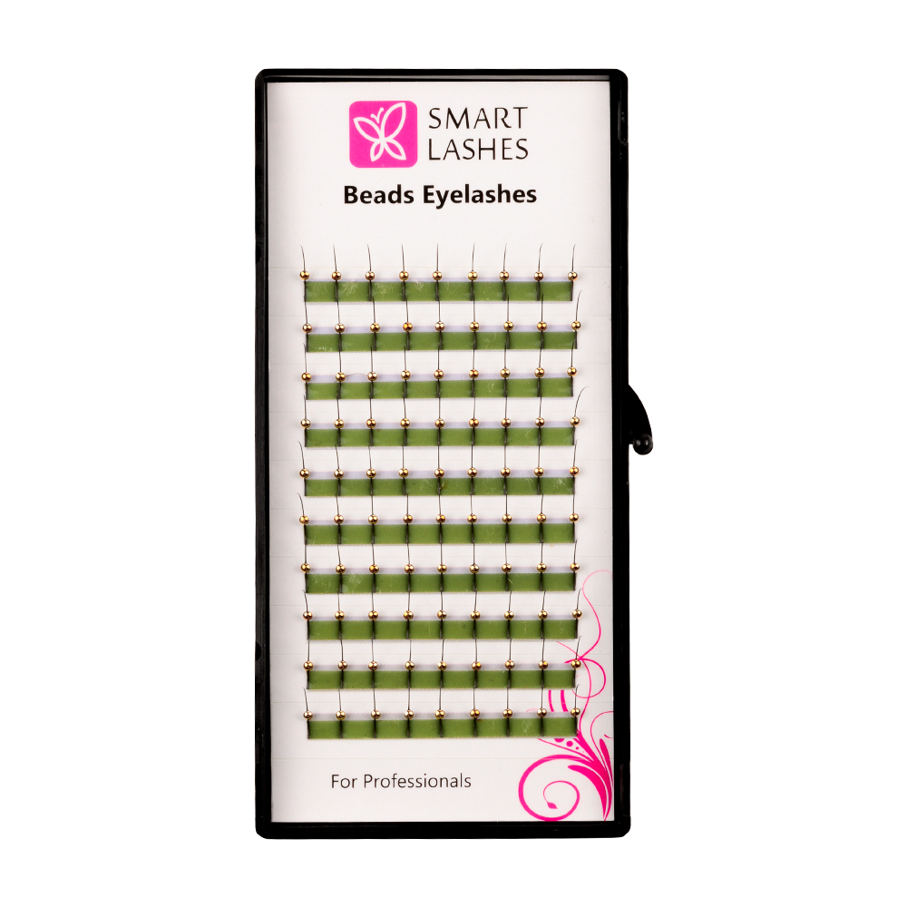 Beads Eyelashes GOLD - C - 0.20 mm x 13 mm | Smart Lashes