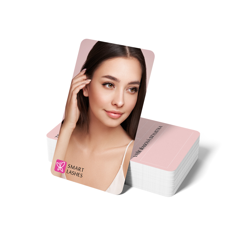 Vizitky s termínem doplnění řas - č. 6 - 100 ks | Smart Lashes